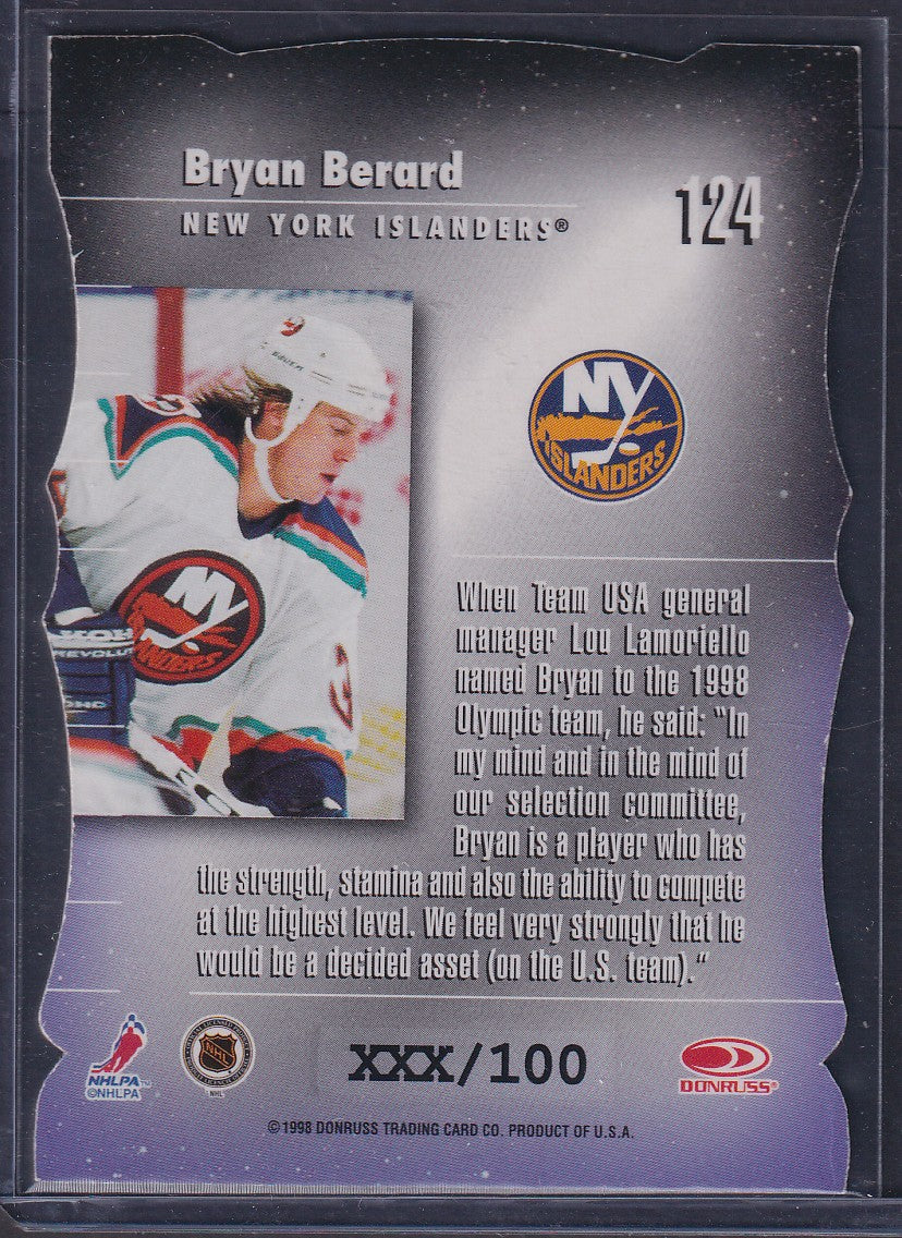 BRYAN BERARD - 1997 Donruss Elite Status Generations Die Cut #124, xxx/100