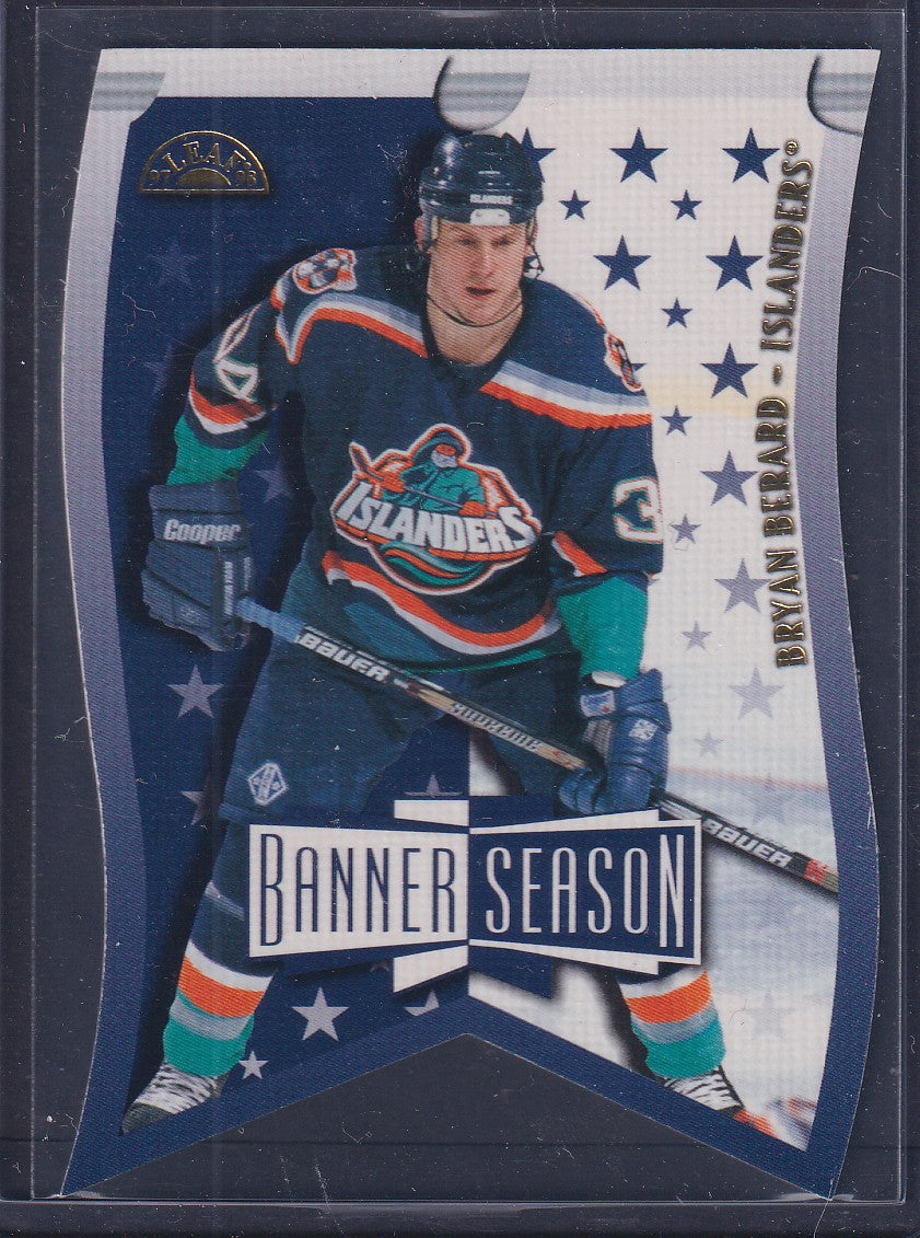 BRYAN BERARD - 1997 Donruss Leaf Banner Season Die Cut #18, xxxx/3500