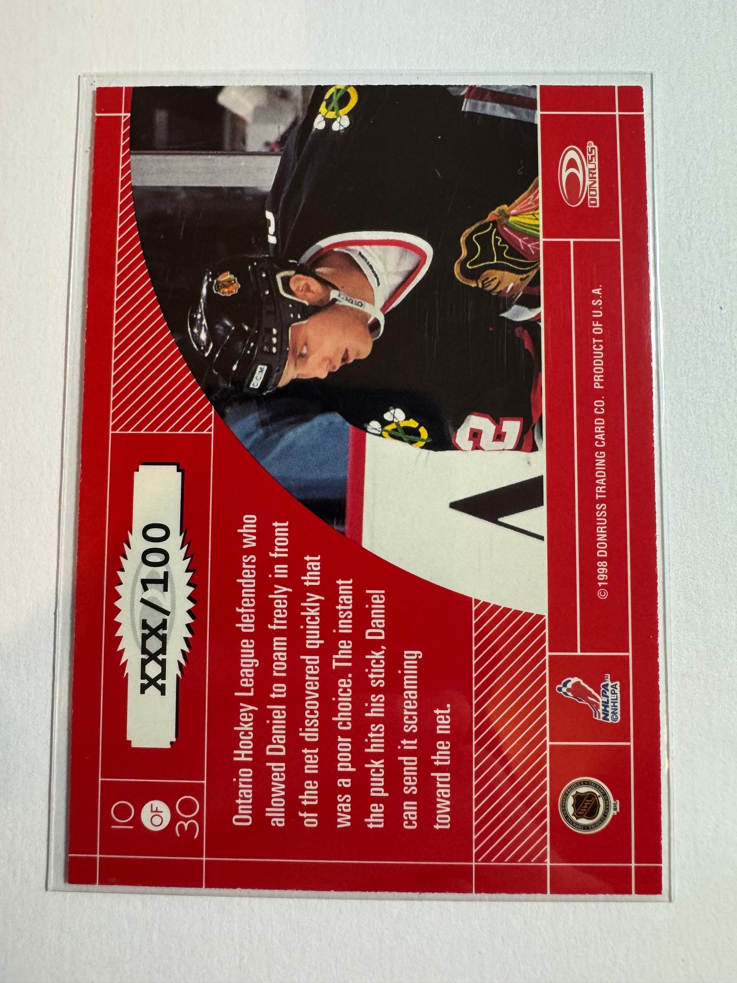 DANIEL CLEARY - 1997 Donruss Elite Master Craftsmen #10, xxx/100