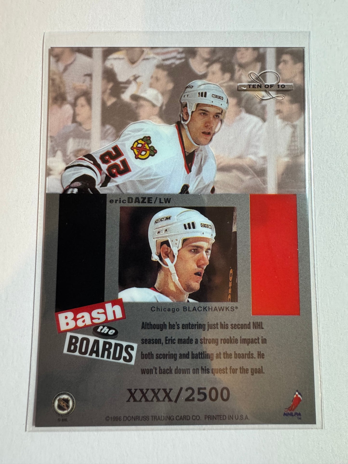 ERIC DAZE - 1996 Donruss Leaf Limited Bash the Boards Clear Cut #10, xxxx/2500
