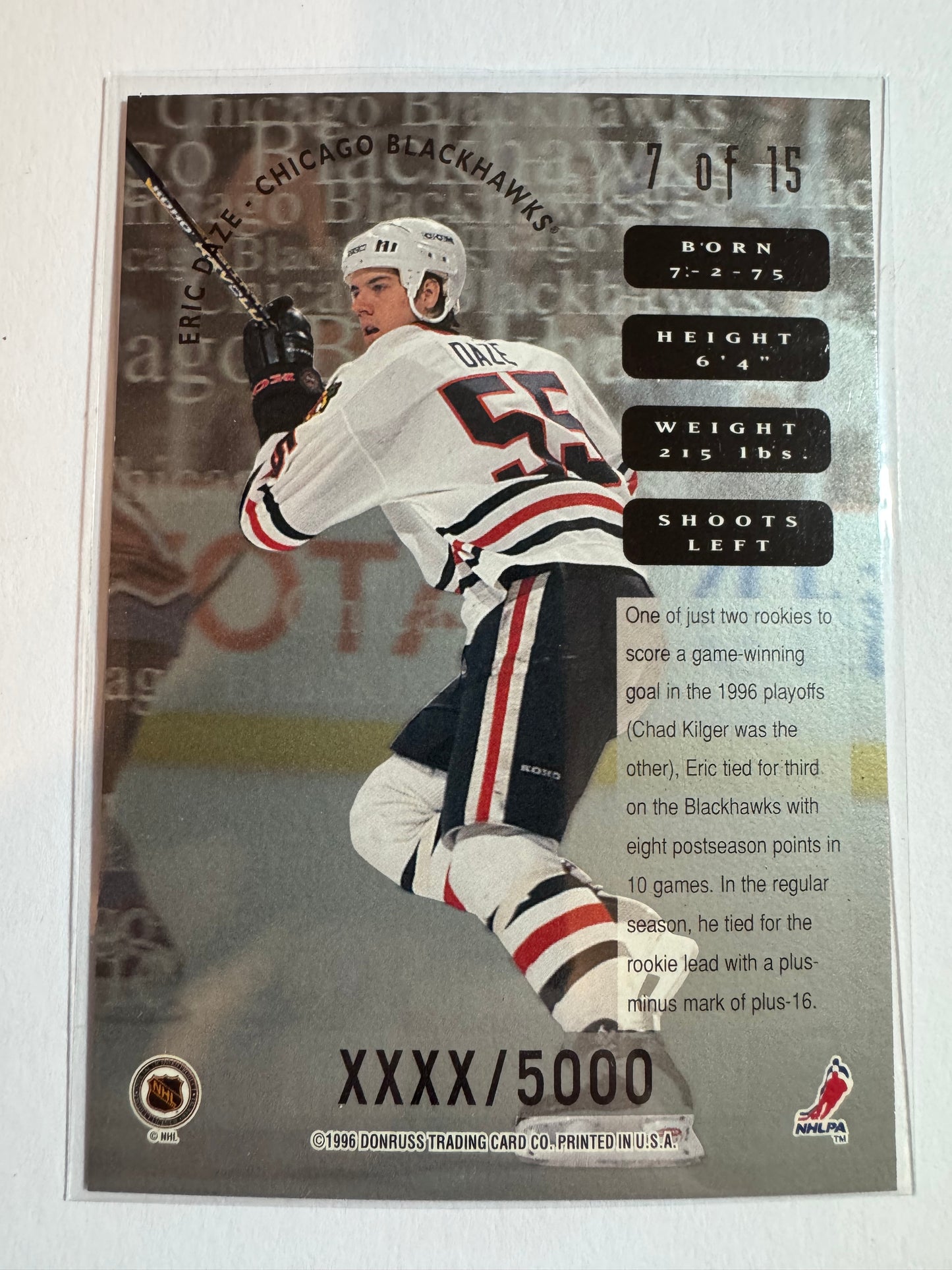 ERIC DAZE - 1996 Donruss Leaf Sweaters #7, xxxx/5000