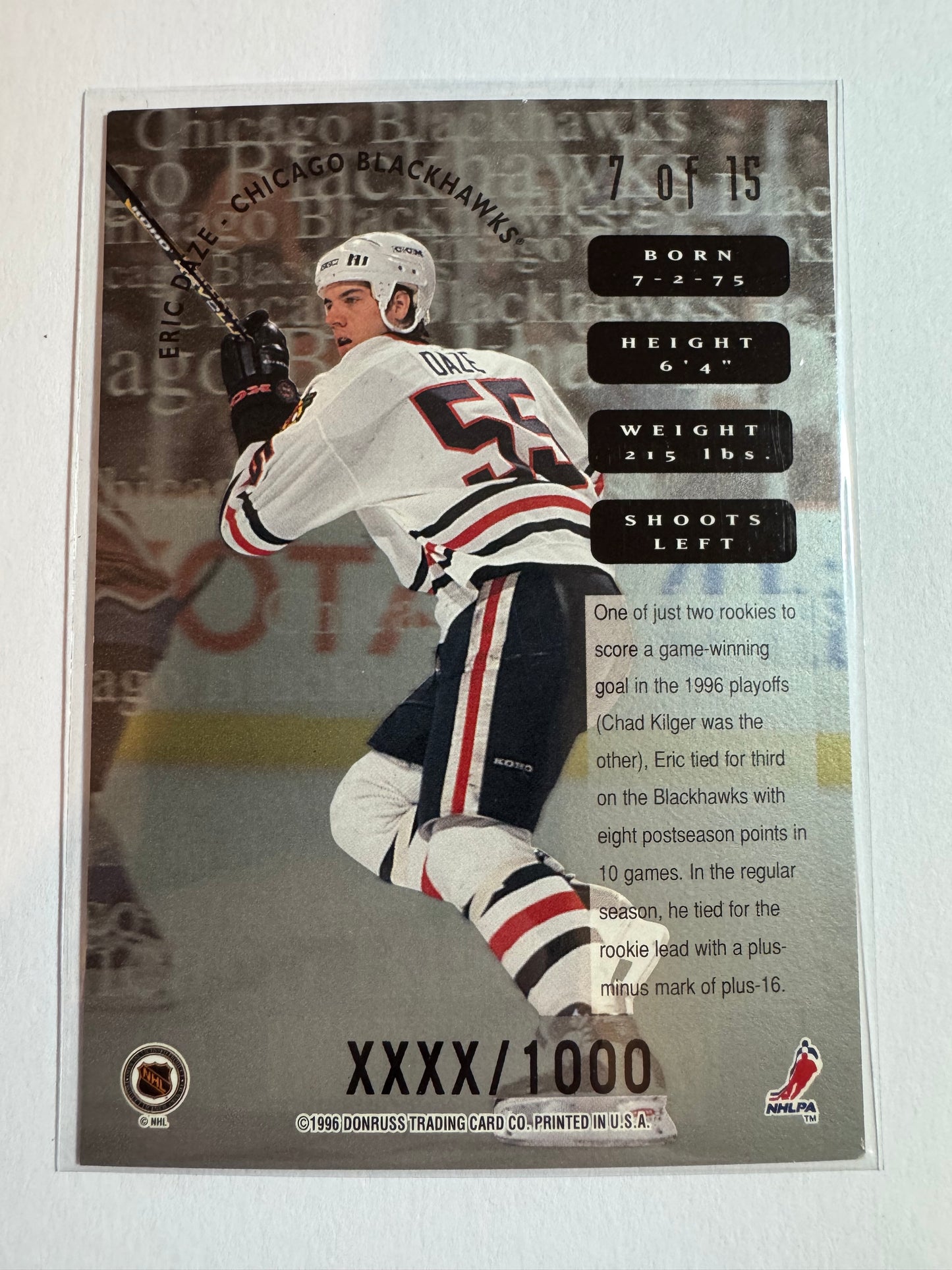 ERIC DAZE - 1996 Donruss Leaf Sweaters #7, xxxx/1000