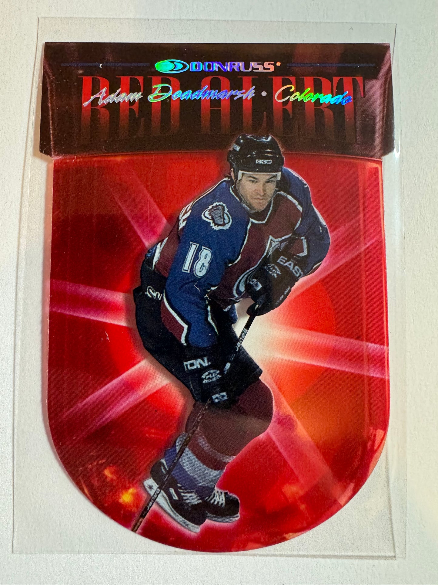 ADAM DEADMARSH - 1997 Donruss Red Alert Clear Cut Die Cut #1, xxxx/5000