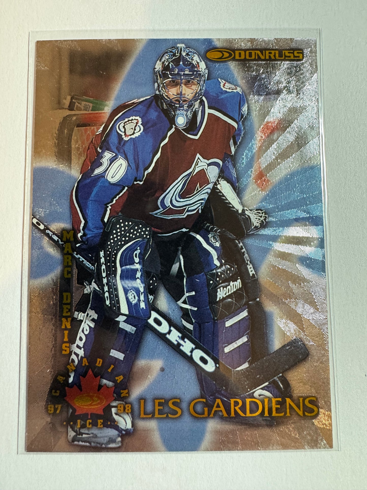 MARC DENIS - 1996 Donruss Canadian Ice Les Gardiens #12, xxxx/1500