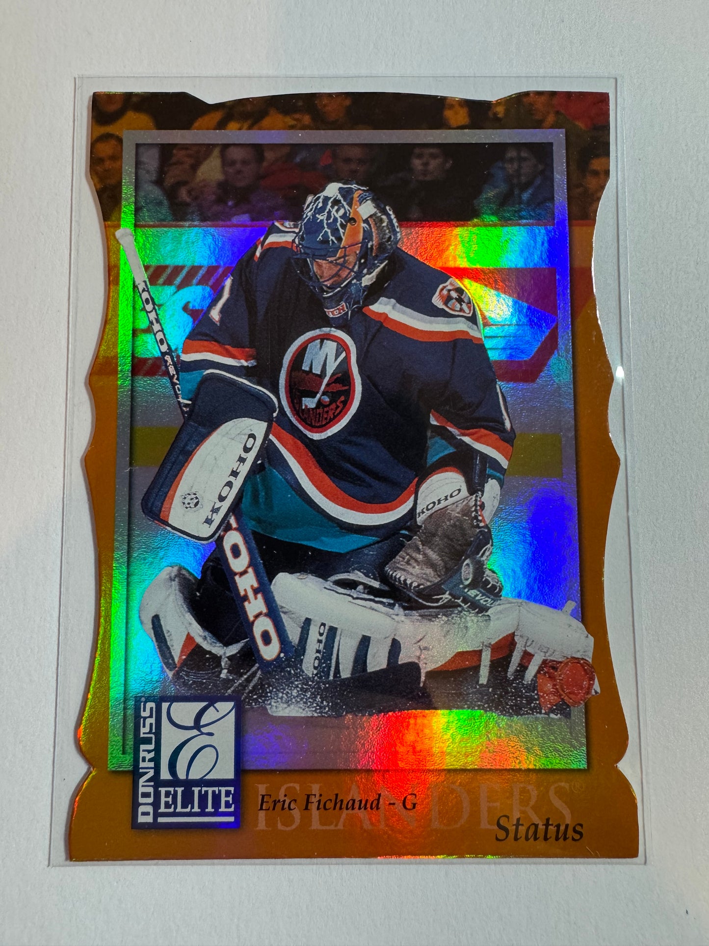 ERIC FICHAUD - 1996 Donruss Elite Status Die Cut #87, xxx/100