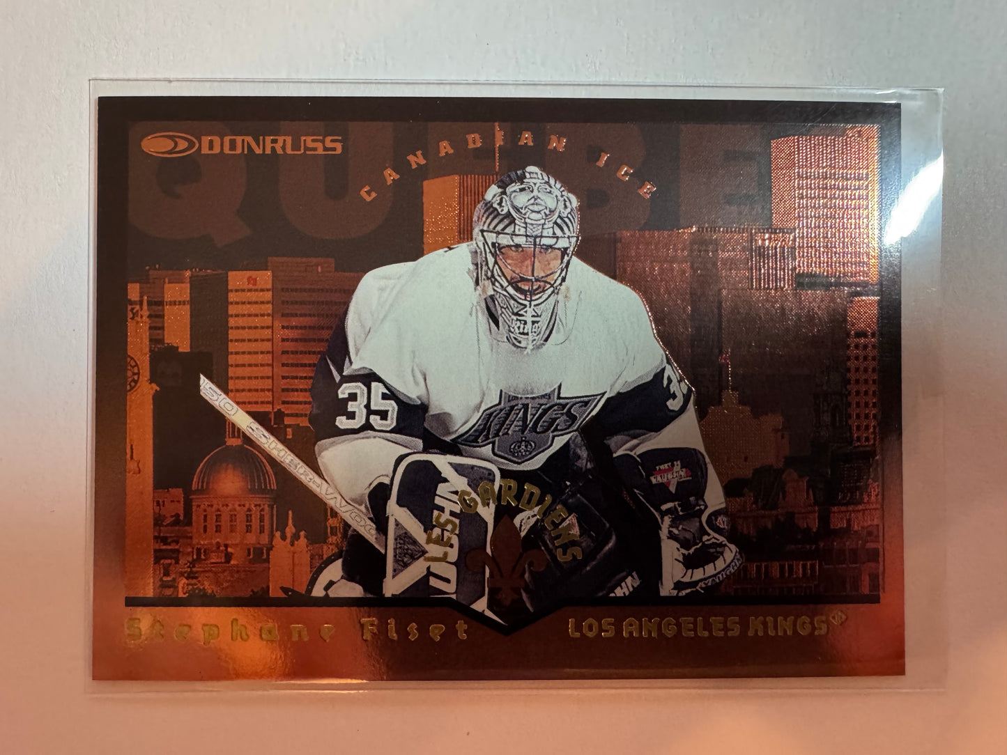 STEPHANE FISET - 1996 Donruss Canadian Ice Les Gardiens #5, xxxx/1500