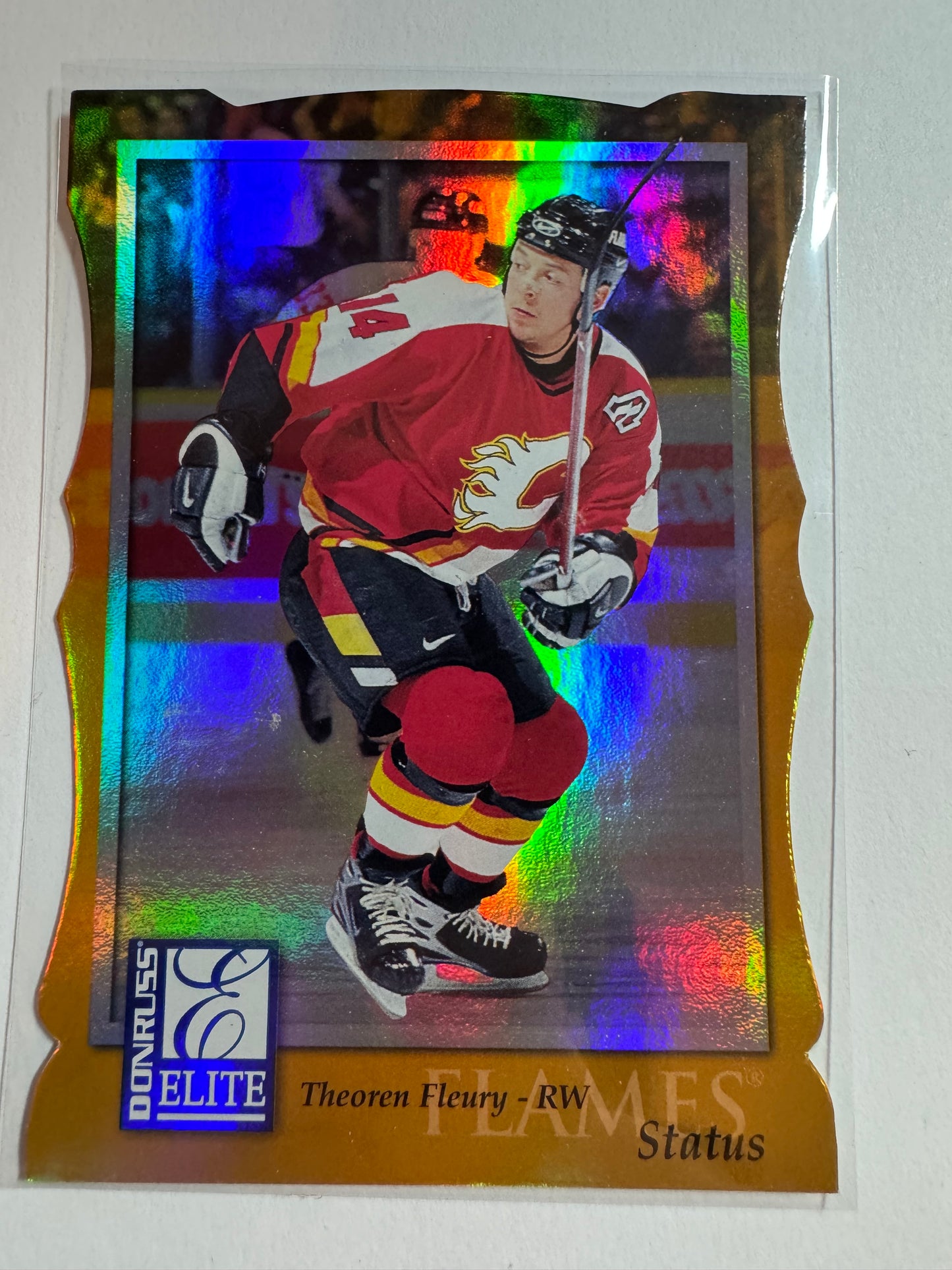 THEOREN FLEURY - 1997 Donruss Elite Status Die Cut #74, xxx/100