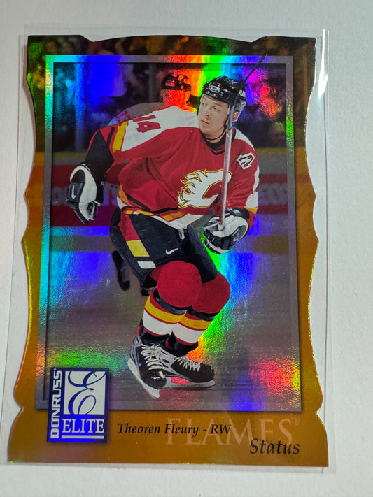 THEOREN FLEURY - 1997 Donruss Elite Status Die Cut #74, xxx/100