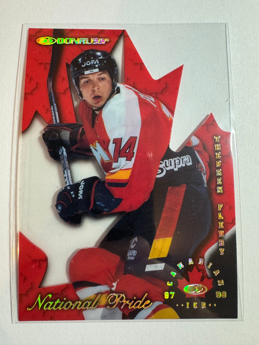 THEOREN FLEURY - 1997 Donruss Canadian Ice National Price Clear Cut Die Cut #19, xxxx/1997