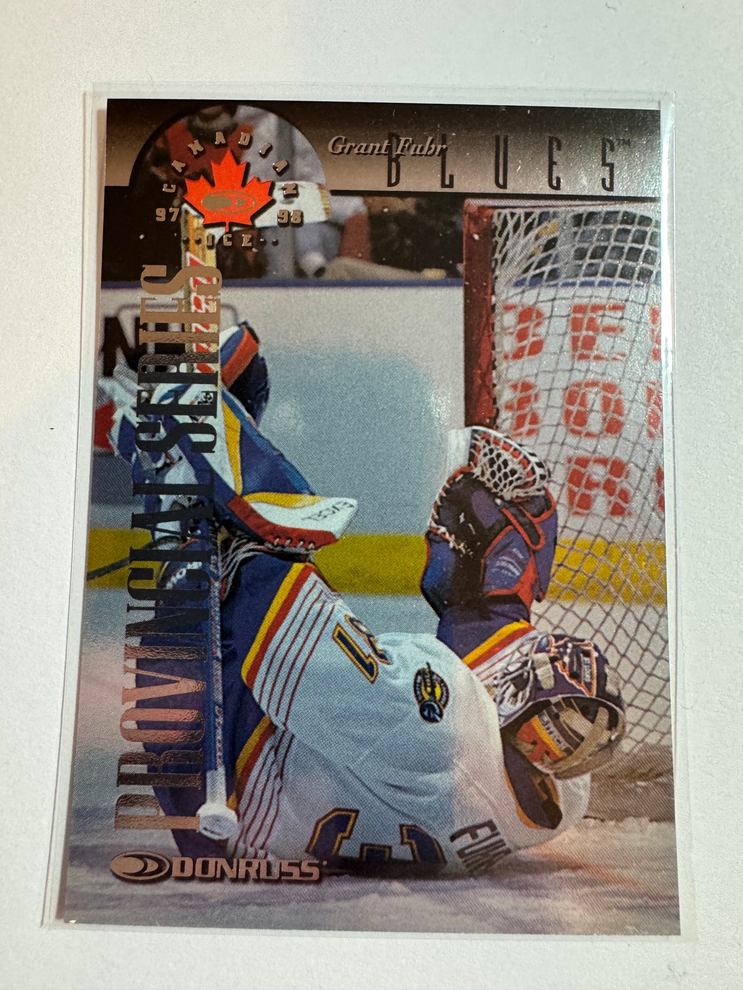 GRANT FUHR - 1997 Donruss Canadian Ice Provincial Series #95, xxx/750