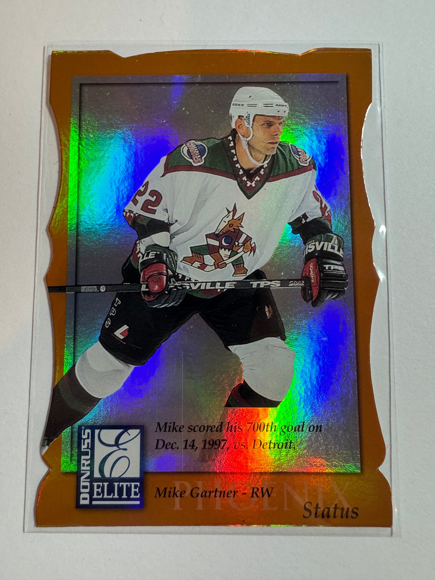 MIKE GARTNER - 1997 Donruss Elite Status Die Cut Checklist #147, xxx/100