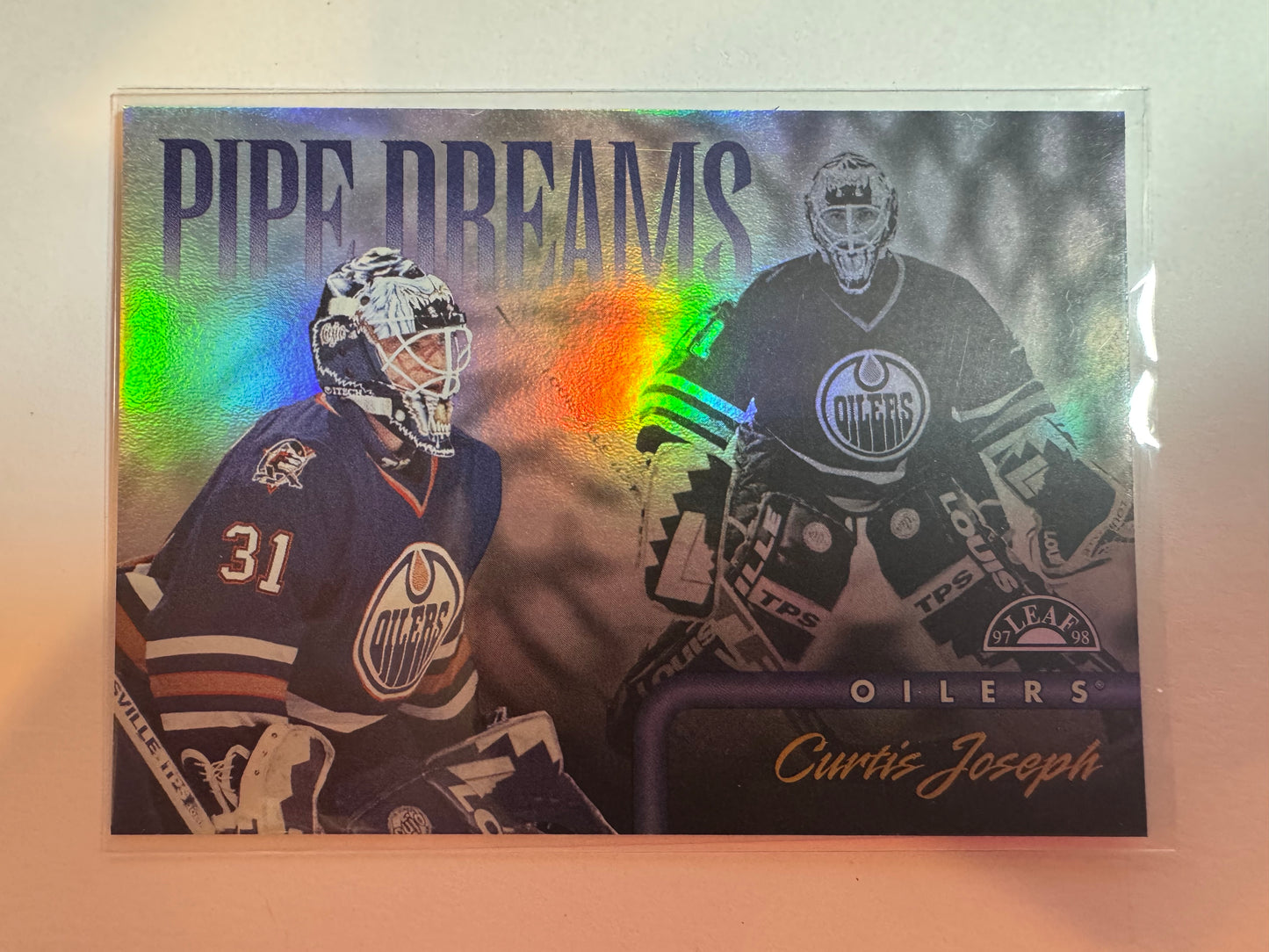 CURTIS JOSEPH - 1997 Donruss Leaf Pipe Dreams #4, xxxx/2500