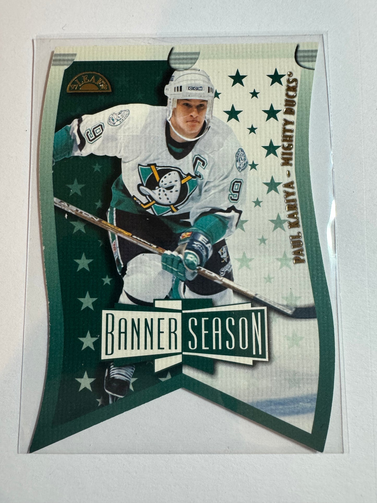 PAUL KARIYA - 1997 Donurss Leaf Banner Season Die Cut #1, xxxx/3500