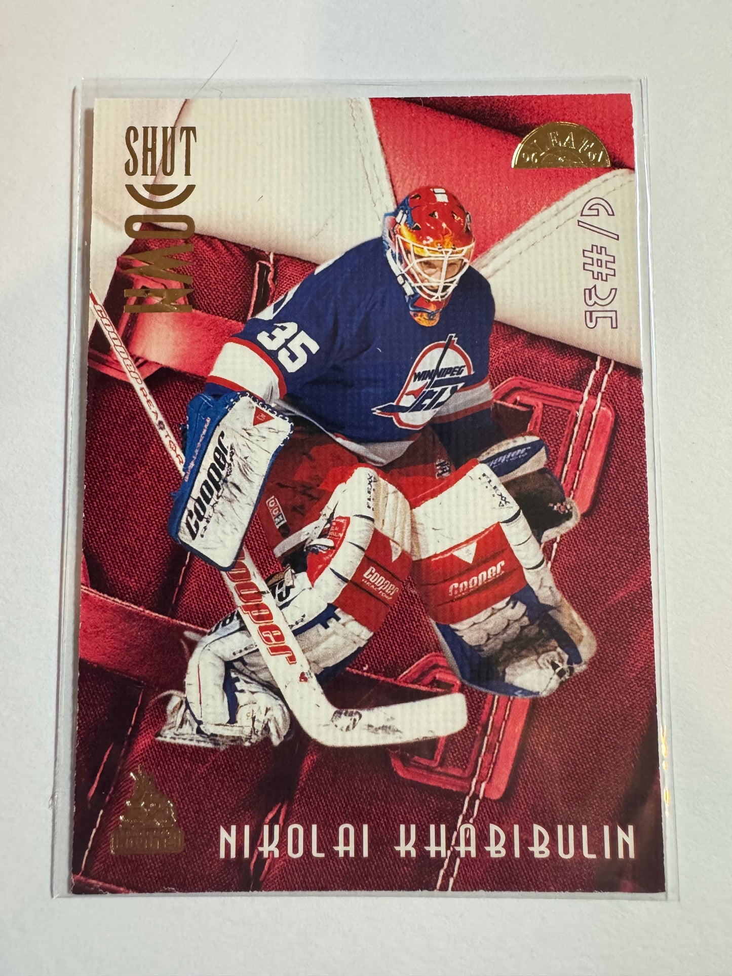 NIKOLAI KHABIBULIN - 1996 Donruss Leaf Shut Down #9, xxxx/2500