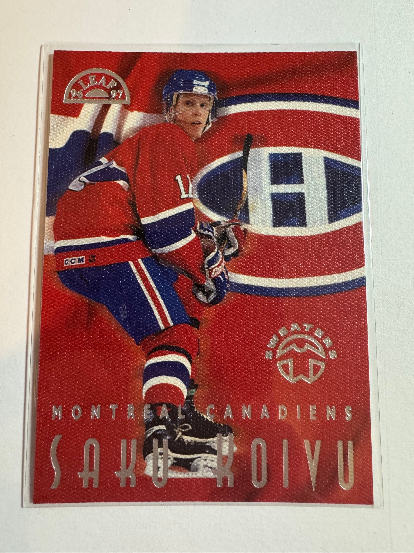 SAKU KOIVU - 1996 Donruss Leaf Sweaters #15, xxxx/5000
