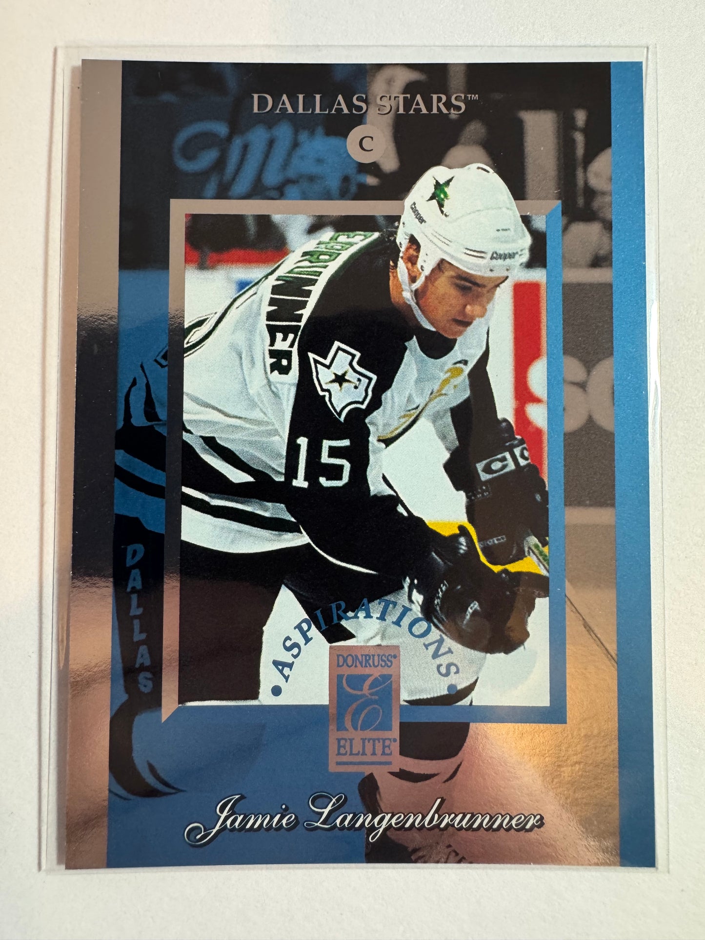 JAMIE LANGENBRUNNER - 1996 Donruss Elite Aspirations Die Cut #21, xxxx/3000
