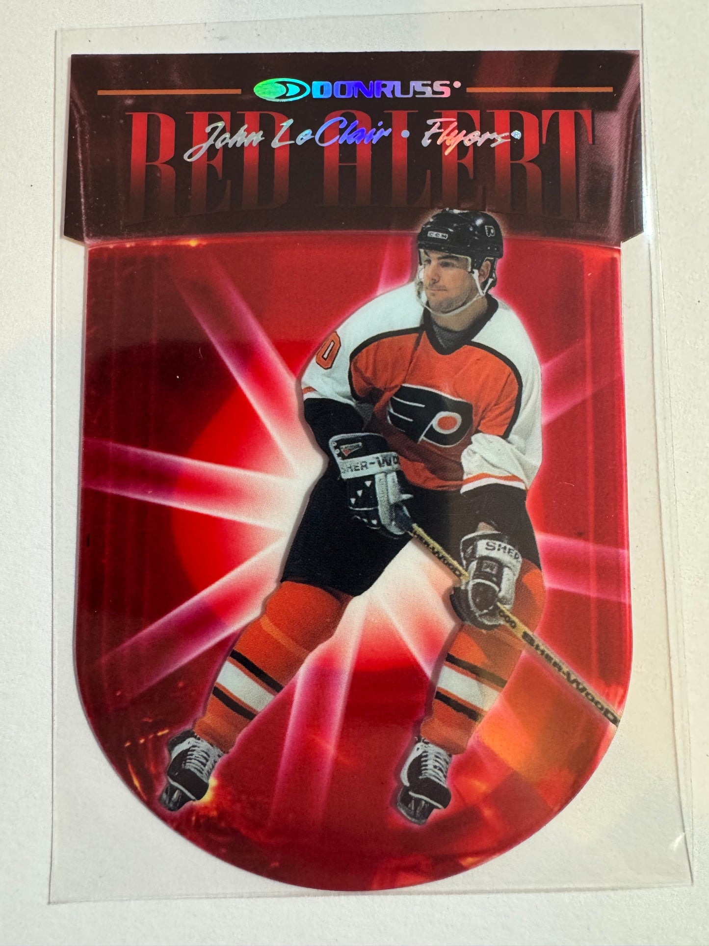 JOHN LECLAIR - 1997 Donruss Red Alert Clear Cut Die Cut #7, xxxx/5000