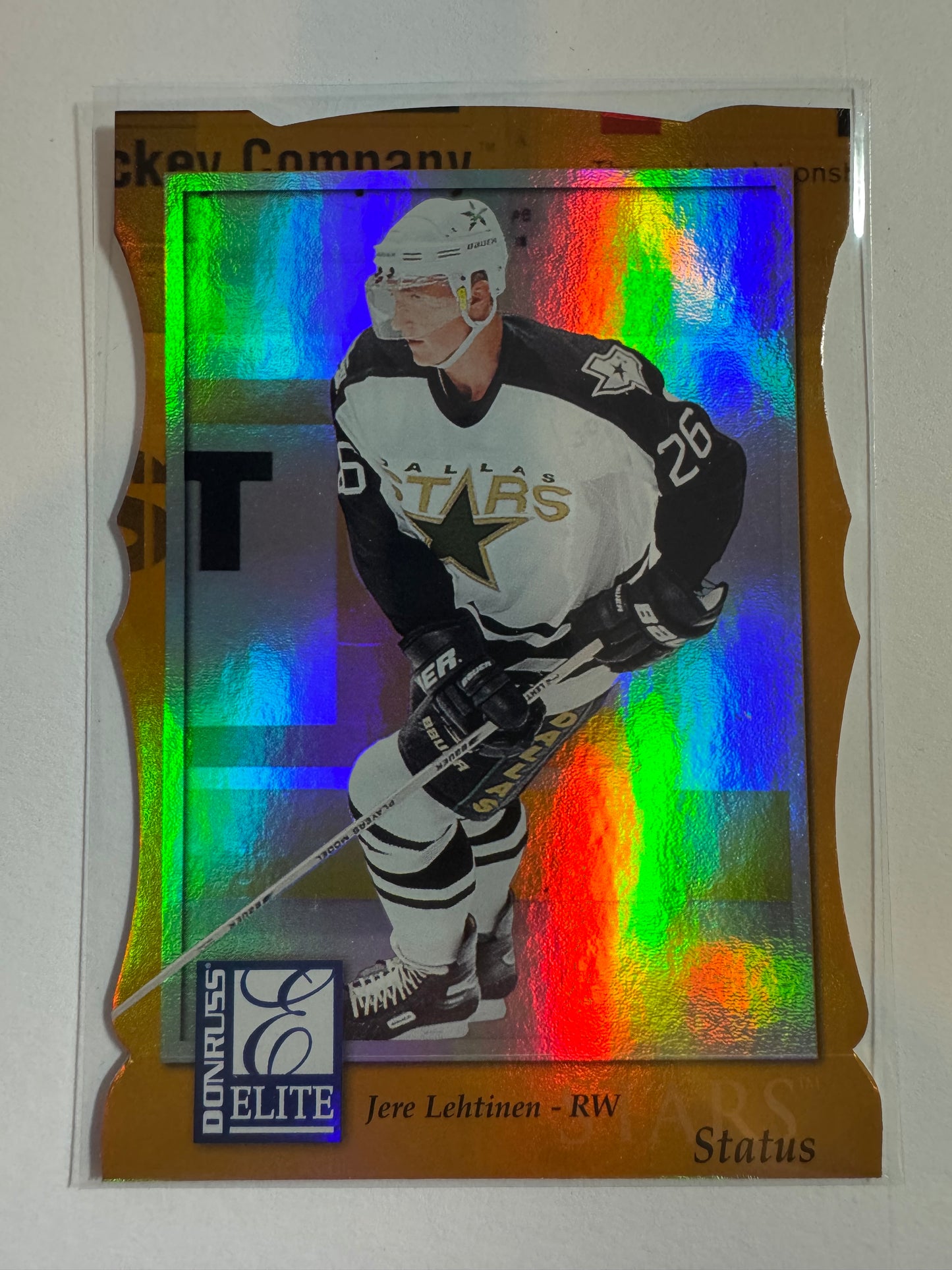 JERE LEHTINEN - 1997 Donruss Elite Status Die Cut #68, xxx/100