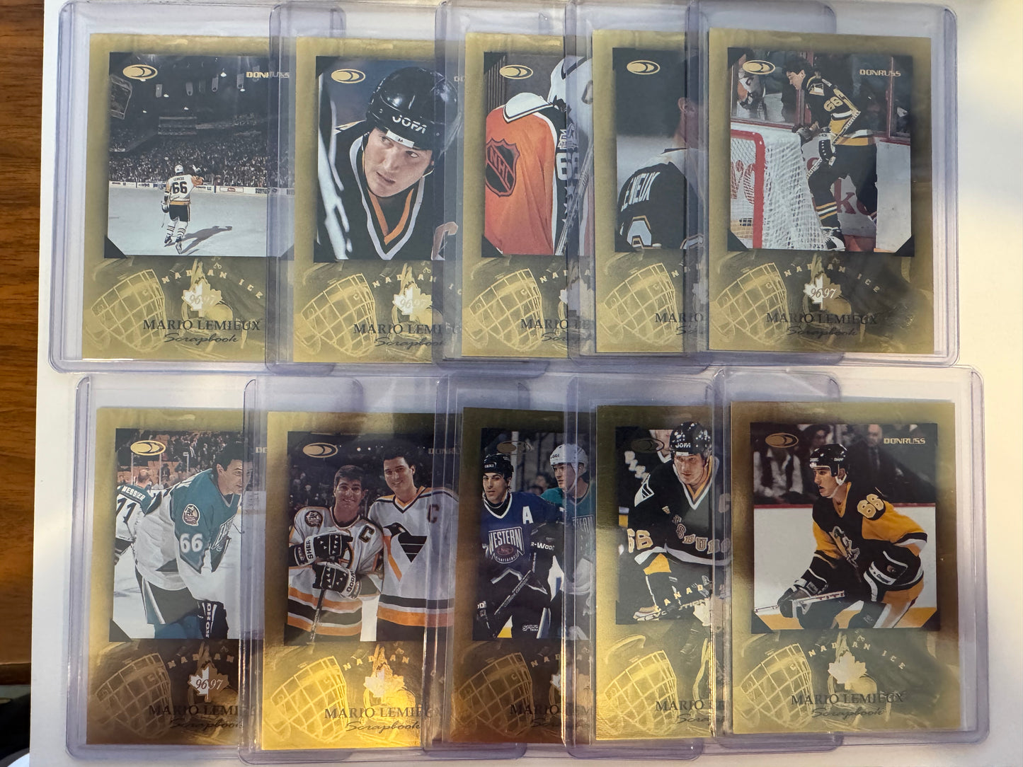 MARIO LEMIEUX - 1996 Donruss Canadian Ice Scrapbook COMPLETE SET #1-25, xxxx/1996