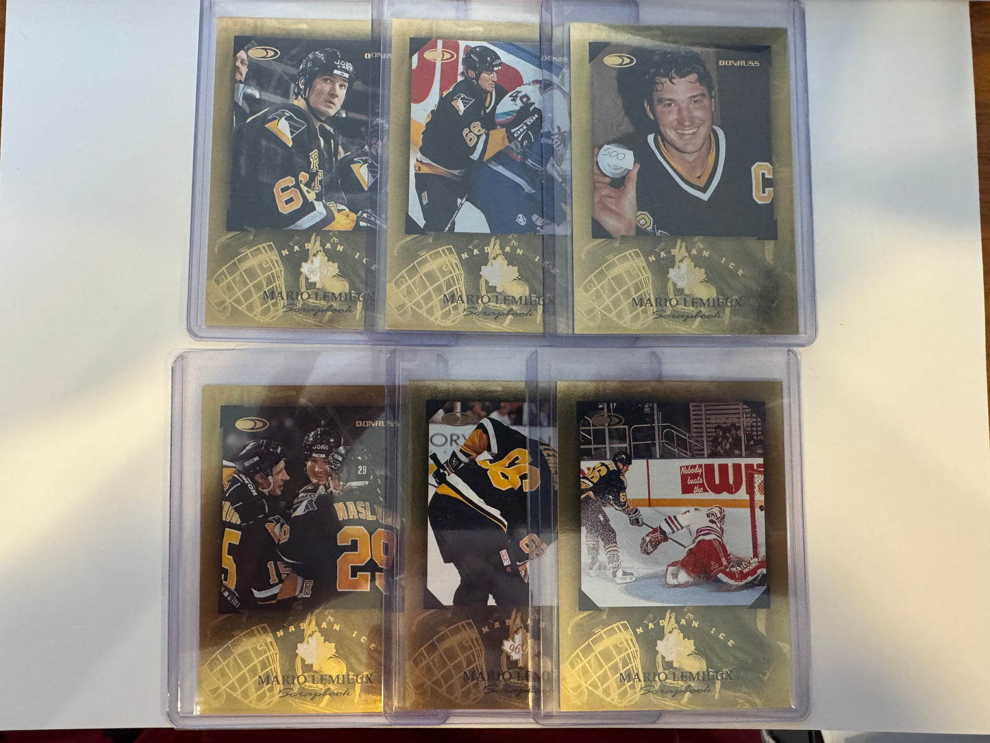 MARIO LEMIEUX - 1996 Donruss Canadian Ice Scrapbook COMPLETE SET #1-25, xxxx/1996
