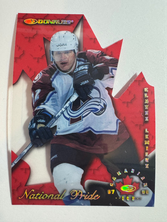CLAUDE LEMIEUX - 1997 Donruss Canadian Ice National Pride Clear Cut Die Cut #25, xxxx/1997