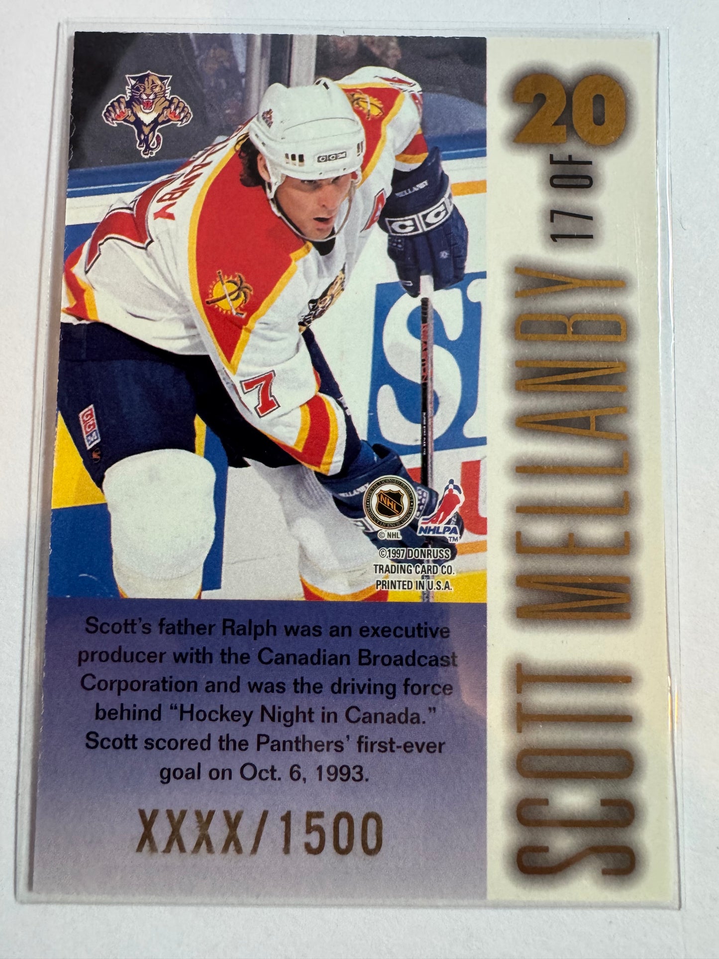SCOTT MELLANBY - 1996 Donruss Leaf Limited Stubble #17, xxxx/1500