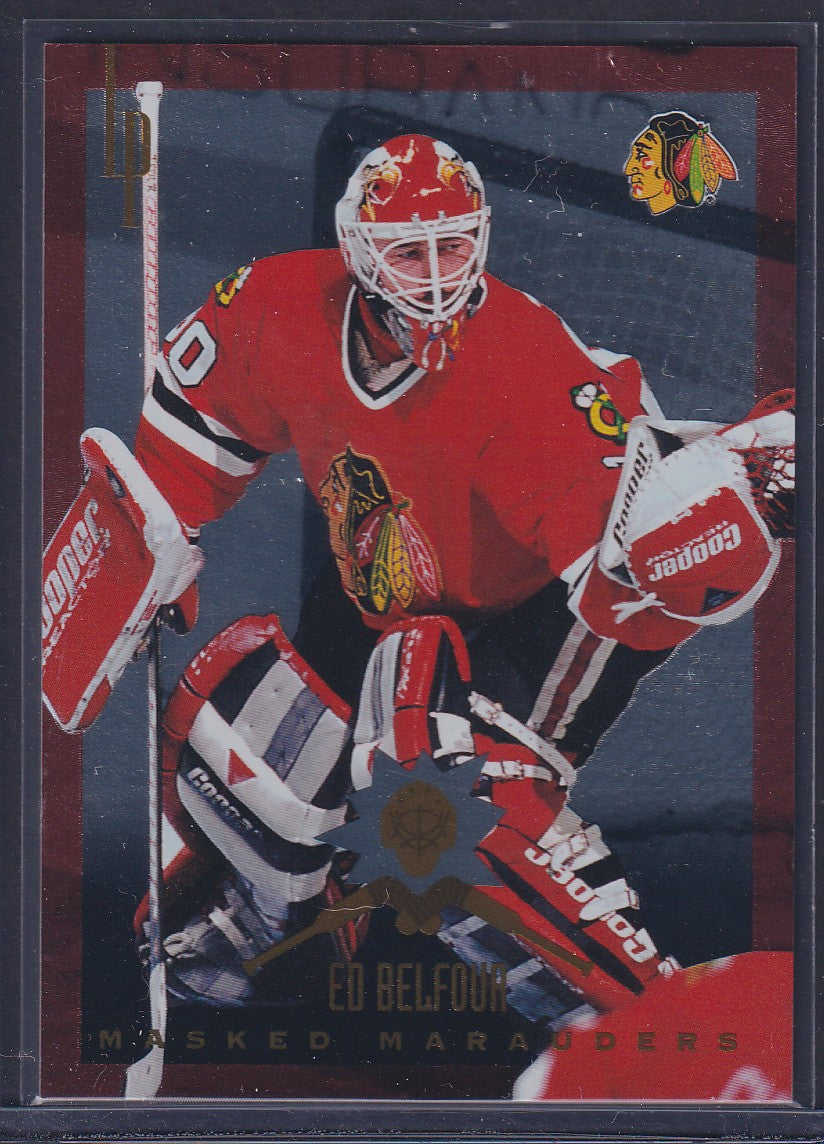 ED BELFOUR - 1996 Donruss Leaf Preferred Masked Marauders #12, xxxx/2500