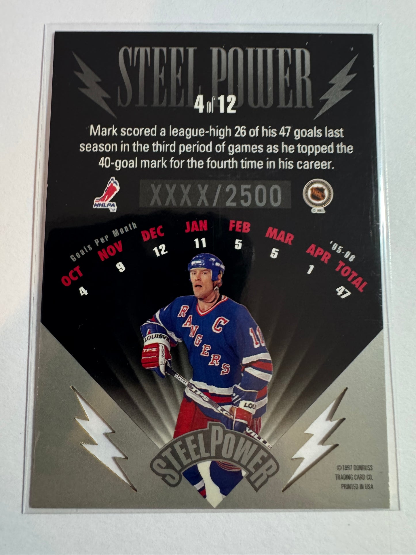MARK MESSIER - 1996 Donruss Steel Power Die Cut #4, xxxx/2500