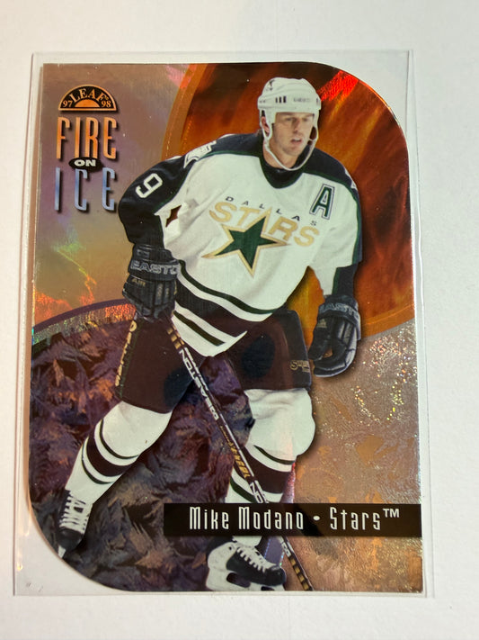 MIKE MODANO - 1997 Donruss Leaf Fire on Ice #6, xxxx/1000