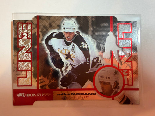 MIKE MODANO - 1997 Donurss Line 2 Line Die Cut #14, xxxx