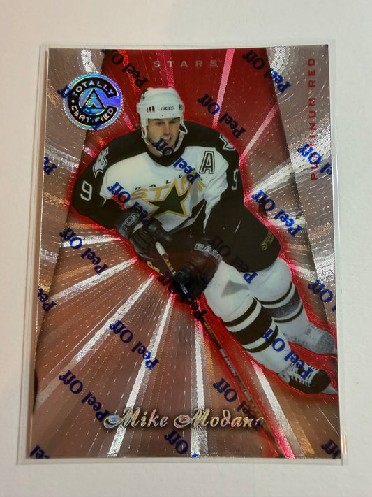 MIKE MODANO - 1997 Pinnacle Totally Certified Platinum Red #33, xxxx/6199