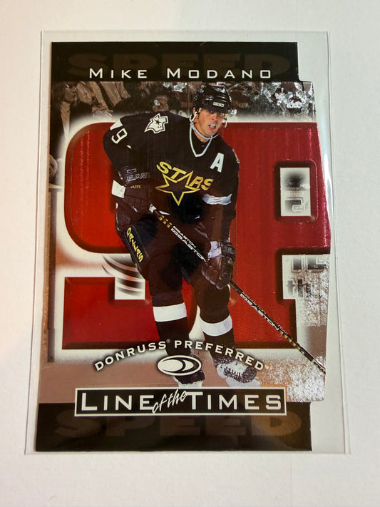 MIKE MODANO - 1997 Donruss Preferred Line of the Times Die Cut #5-A, xxxx/1500