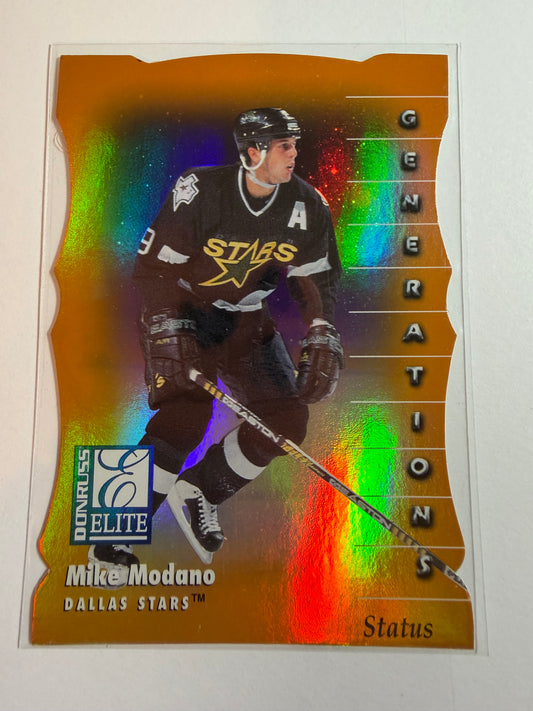 MIKE MODANO - 1997 Donruss Elite Status Generations Die Cut #129, xxx/100