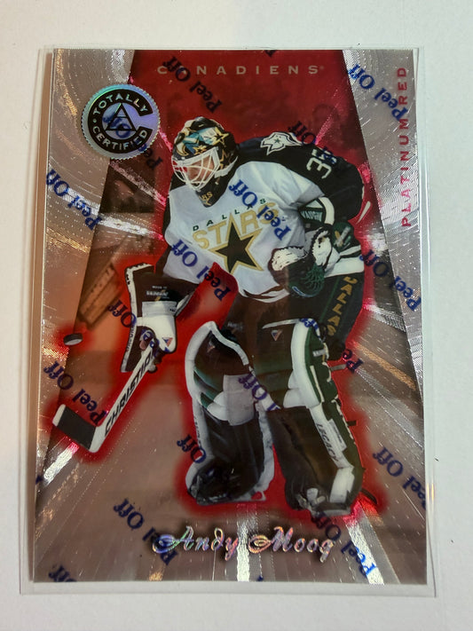 ANDY MOOG - 1997 Pinnacle Totally Certified Platinum Red #5, xxxx/4299
