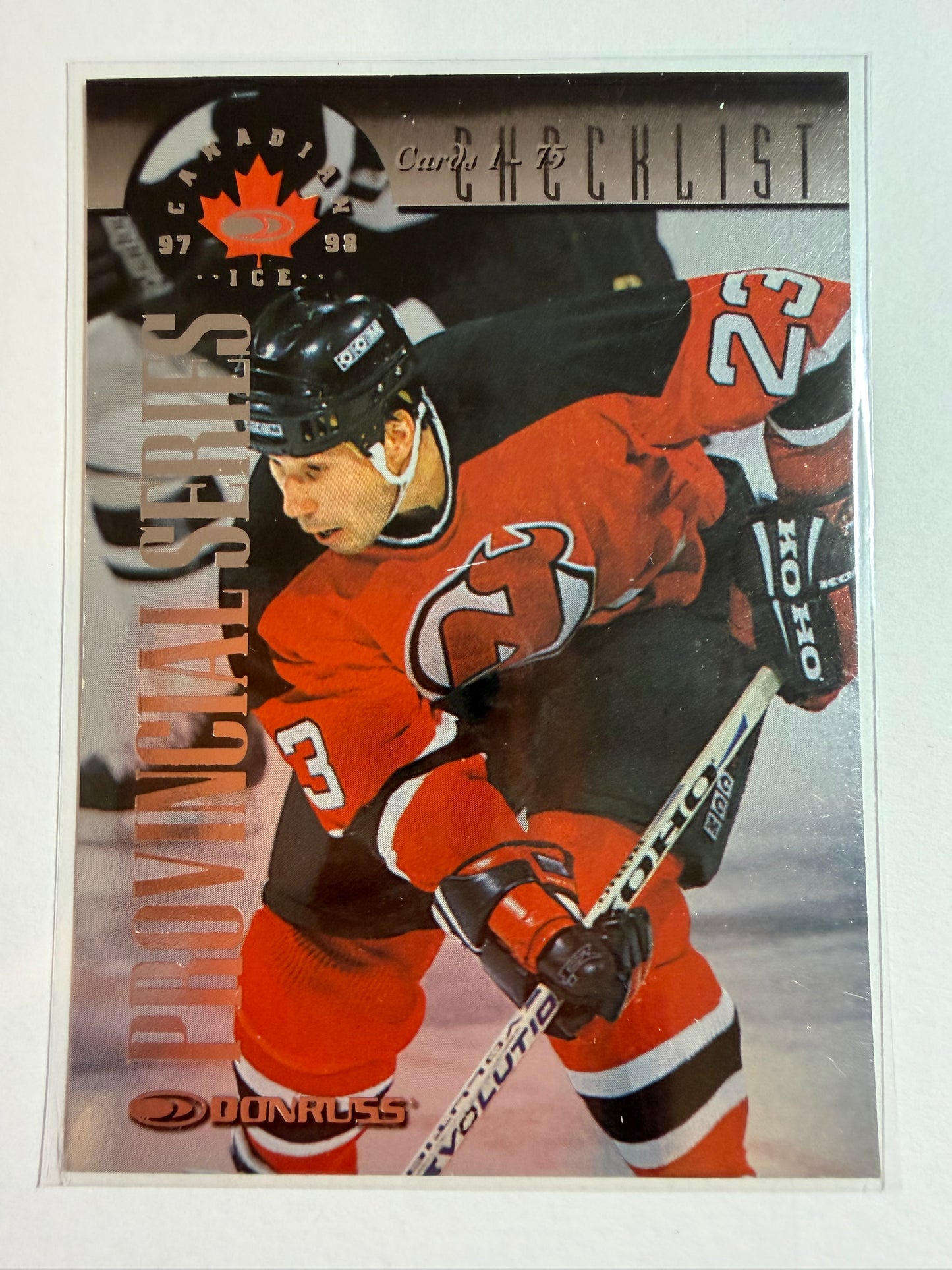 NEW JERSEY DEVILS - 1997 Donruss Canadian Ice Provincial Series Checklist #148, xxx/750