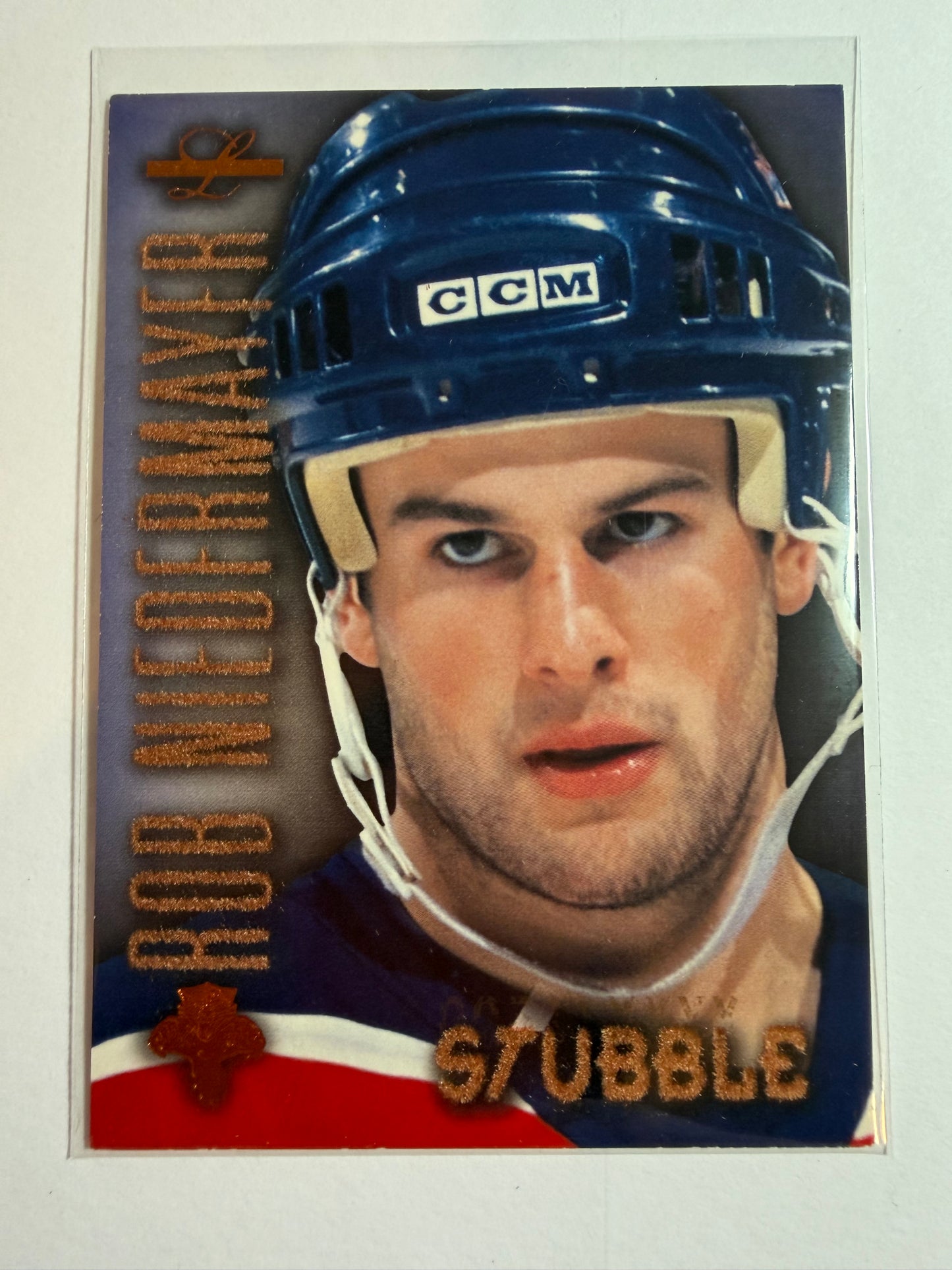 ROB NIEDERMAYER - 1996 Donruss Leaf Limited Stubble #19, xxxx/1500