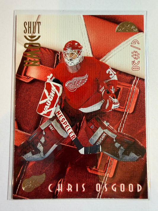 CHRIS OSGOOD - 1996 Donruss Leaf Shut Down #13, xxxx/2500