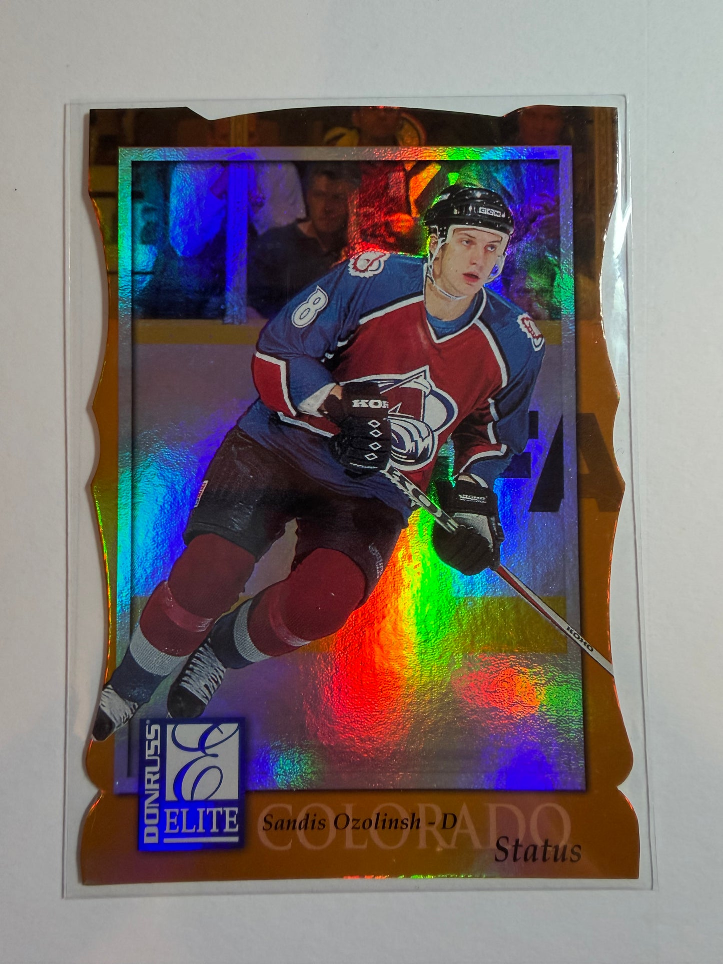 SANDIS OZOLINSH - 1997 Donruss Elite Status Die Cut #83, xxx/100