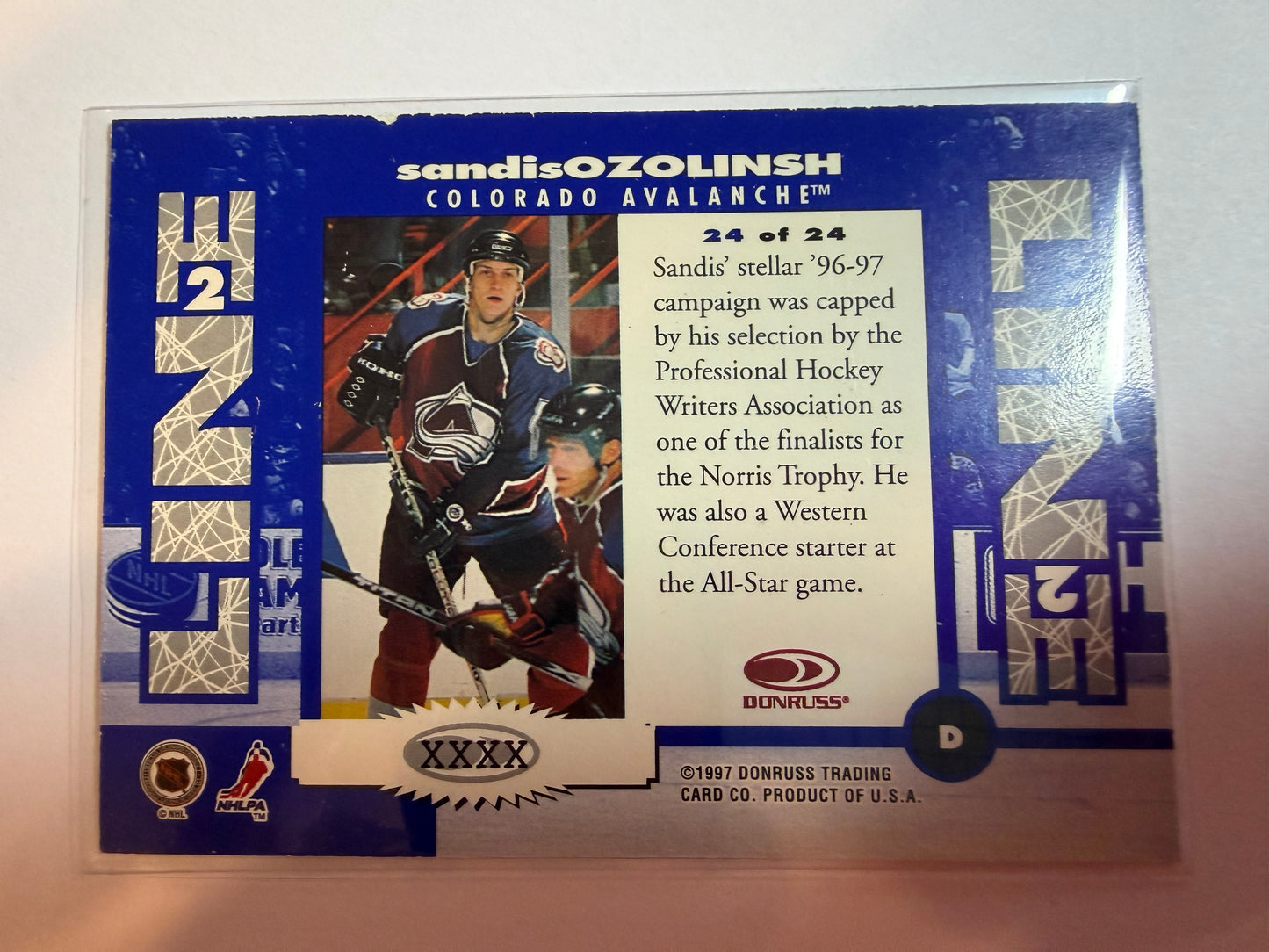 SANDIS OZOLINSH - 1997 Donruss Line 2 Line #24, xxxx