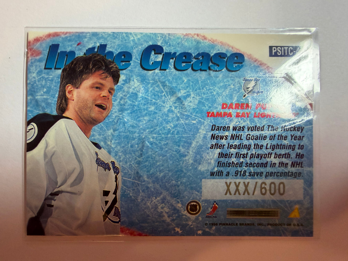 DAREN PUPPA - 1996 Pinnacle Summit In the Crease #PSITC-4, xxx/600