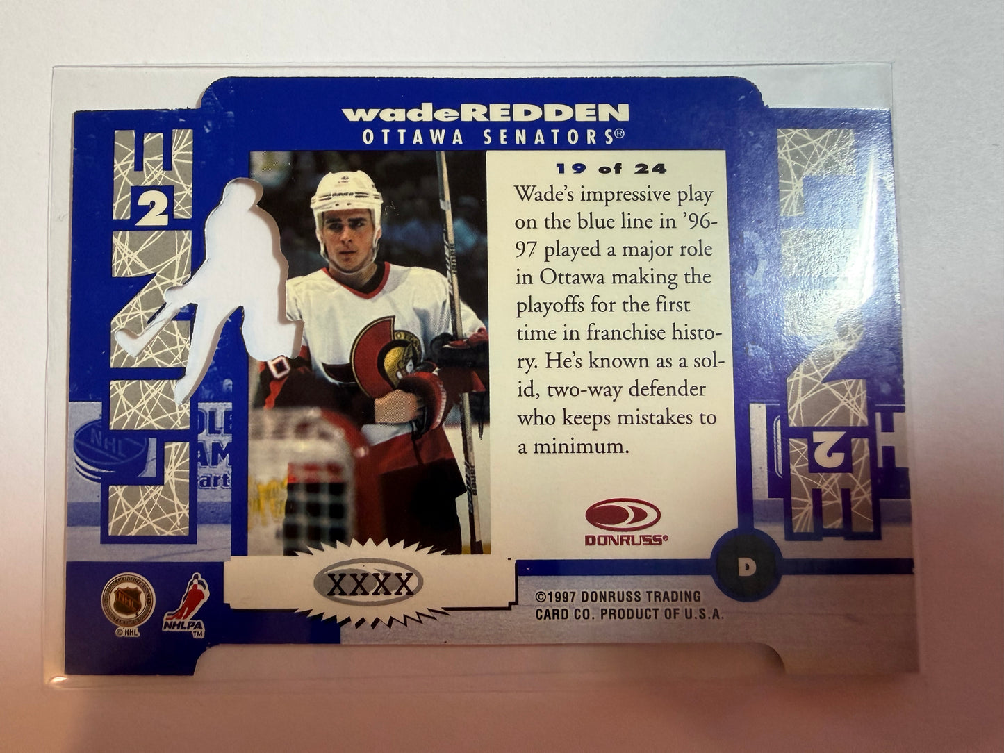 WADE REDDEN - 1997 Donruss Line 2 Line Die Cut #19, xxxx
