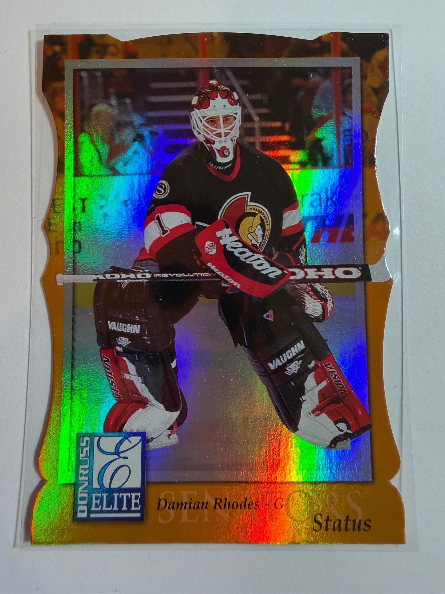 DAMIAN RHODES - 1997 Donruss Elite Status Die Cut #42, xxx/100
