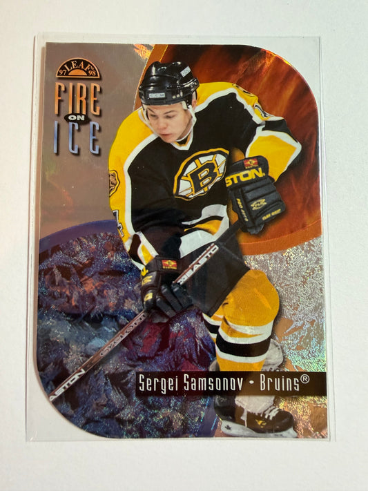 SERGEI SAMSONOV - 1997 Donruss Leaf Fire on Ice Die Cut #15, xxxx/1000