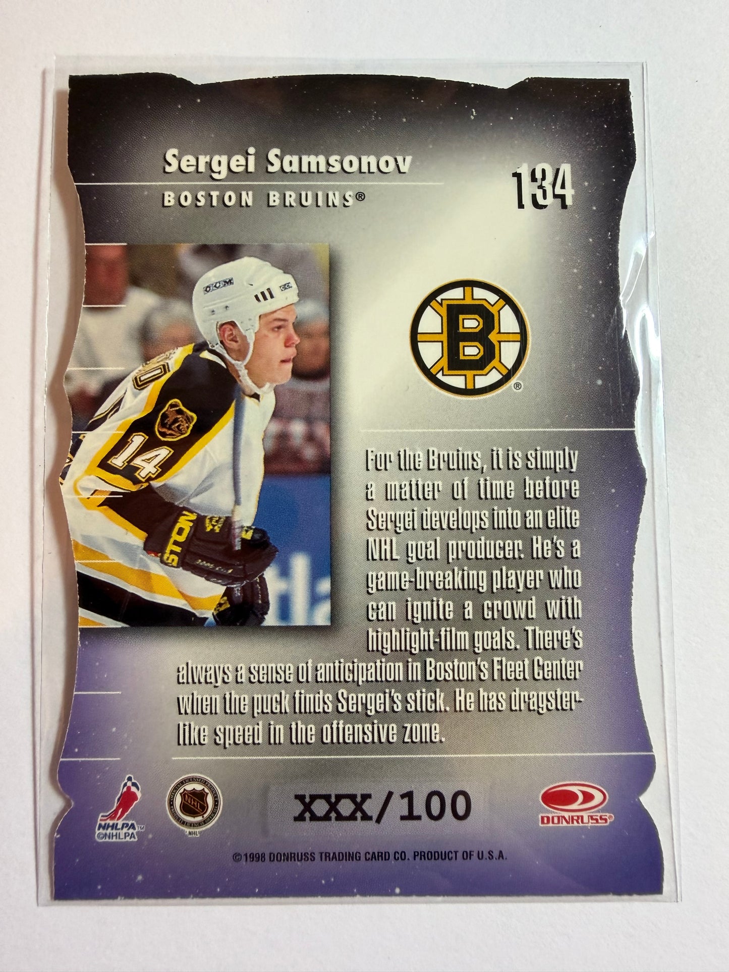 SERGEI SAMSONOV - 1997 Donruss Elite Status Generations Die Cut #134, xxx/100