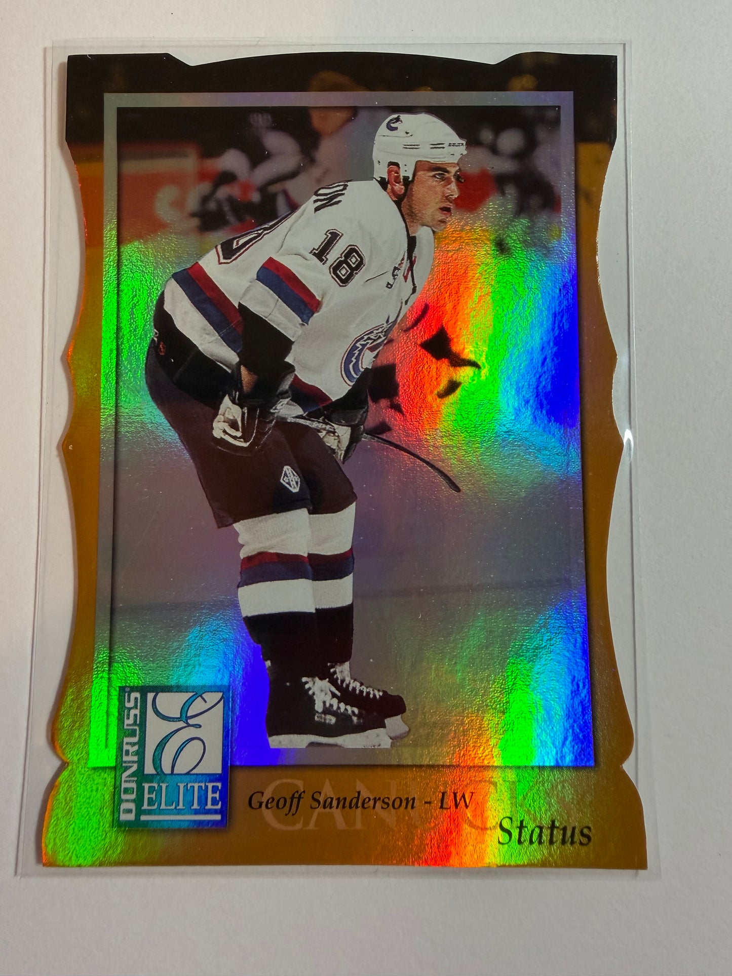 GEOFF SANDERSON - 1997 Donruss Elite Status Die Cut #67, xxx/100