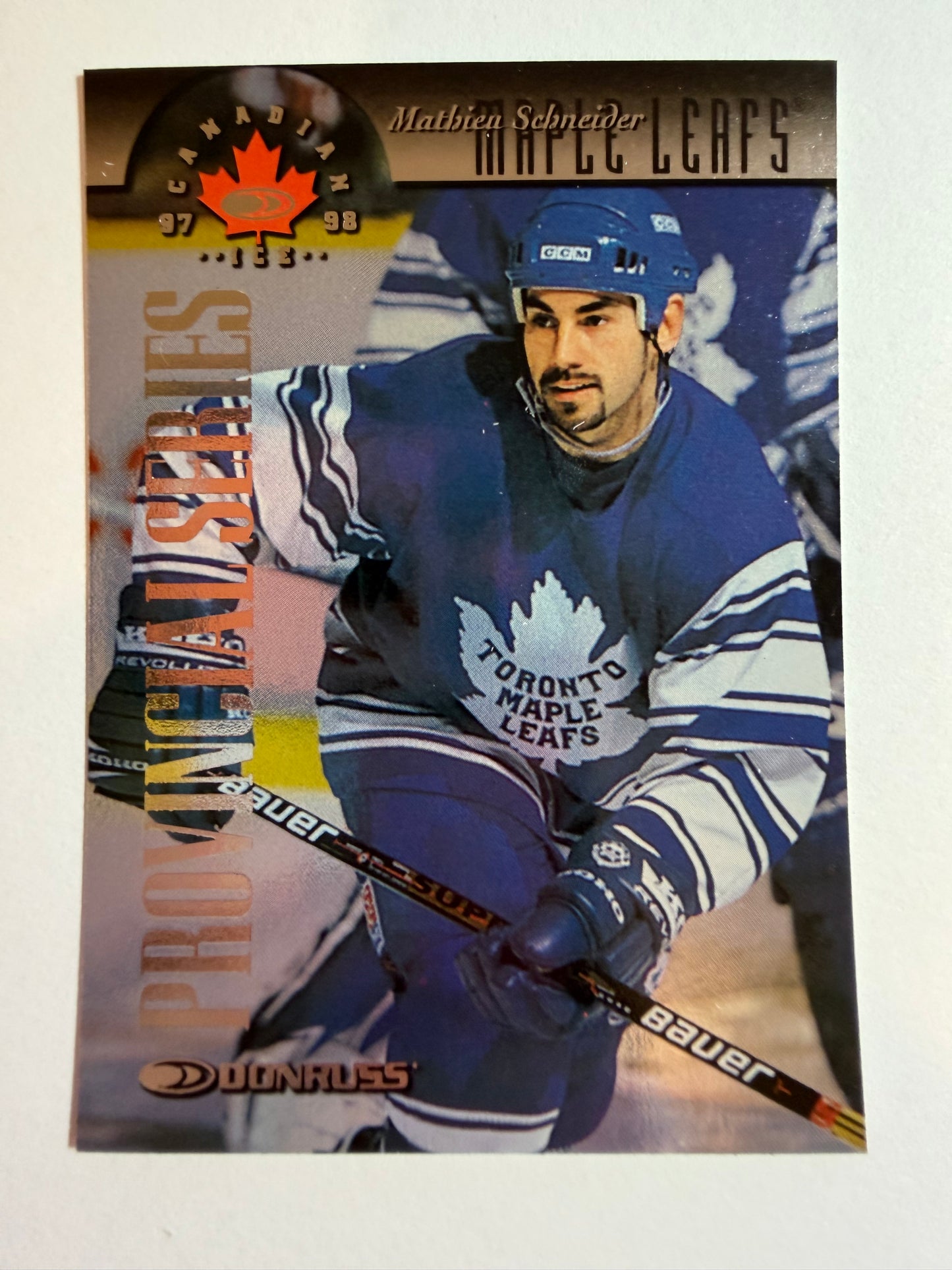 MATHIEU SCHNEIDER - 1997 Donruss Canadian Ice Provincial Series #116, xxx/750