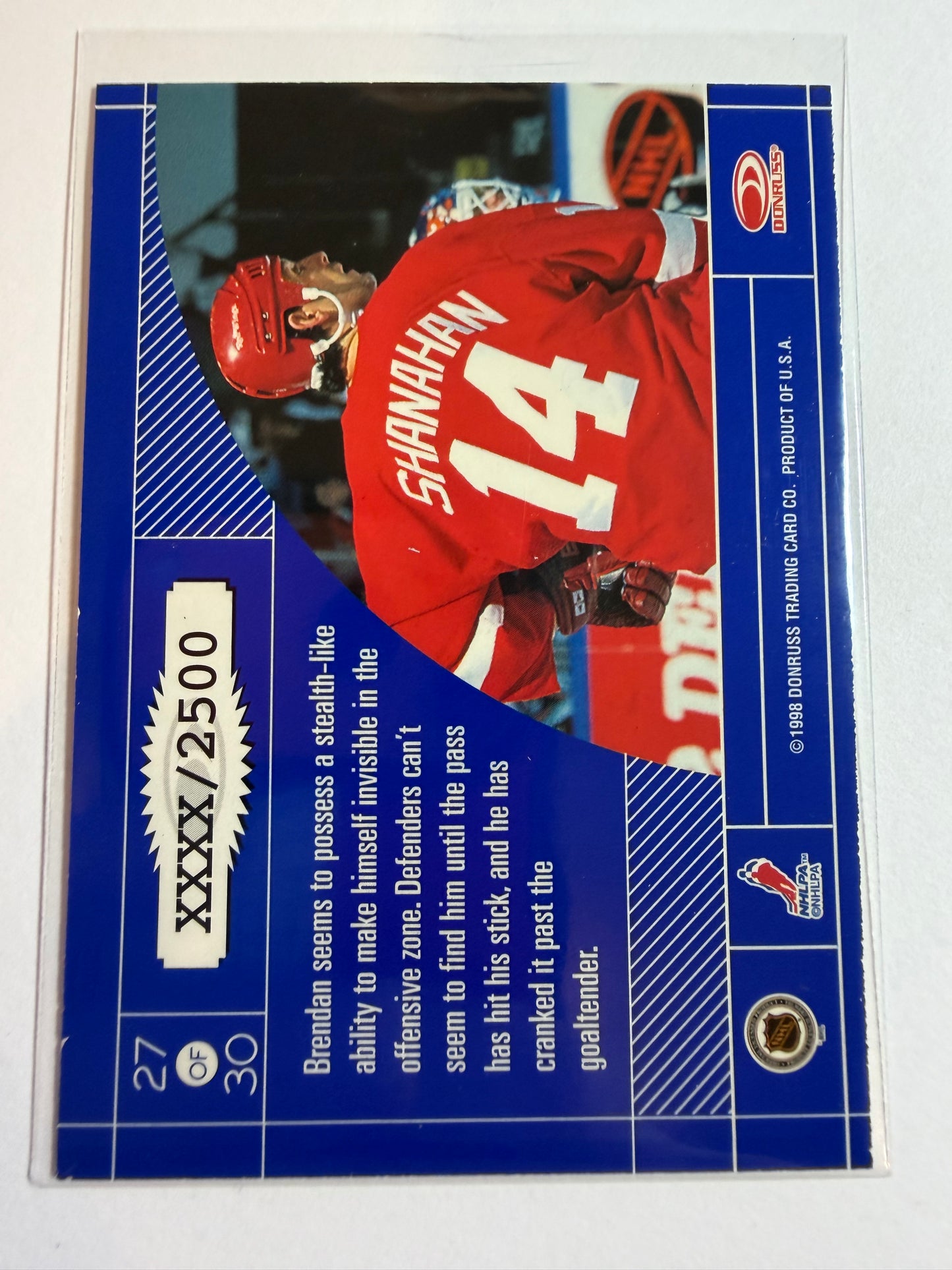 BRENDAN SHANAHAN - 1997 Donruss Elite Craftsmen #27, xxxx/2500