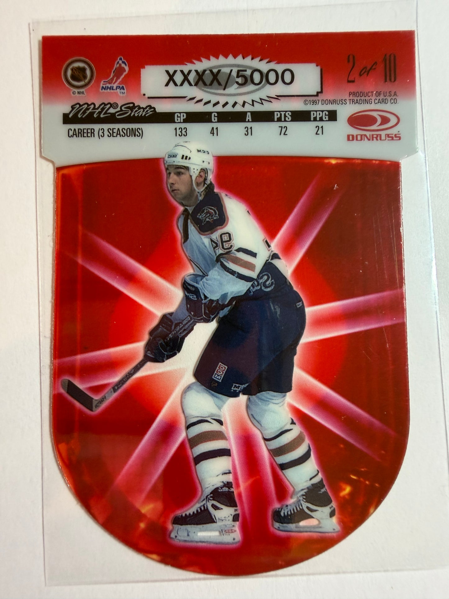 RYAN SMYTH - 1997 Donruss Red Alert Clear Cut Die Cut #2, xxxx/5000