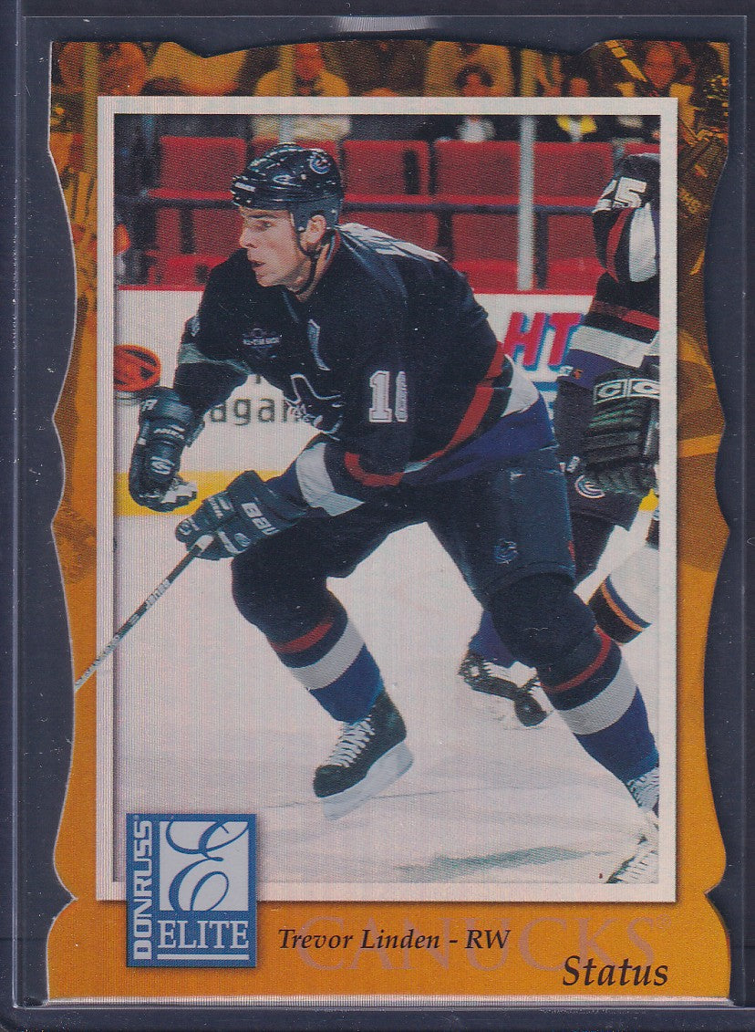 TREVOR LINDEN - 1997 Donruss Elite Status Die Cut #89, xxx/100