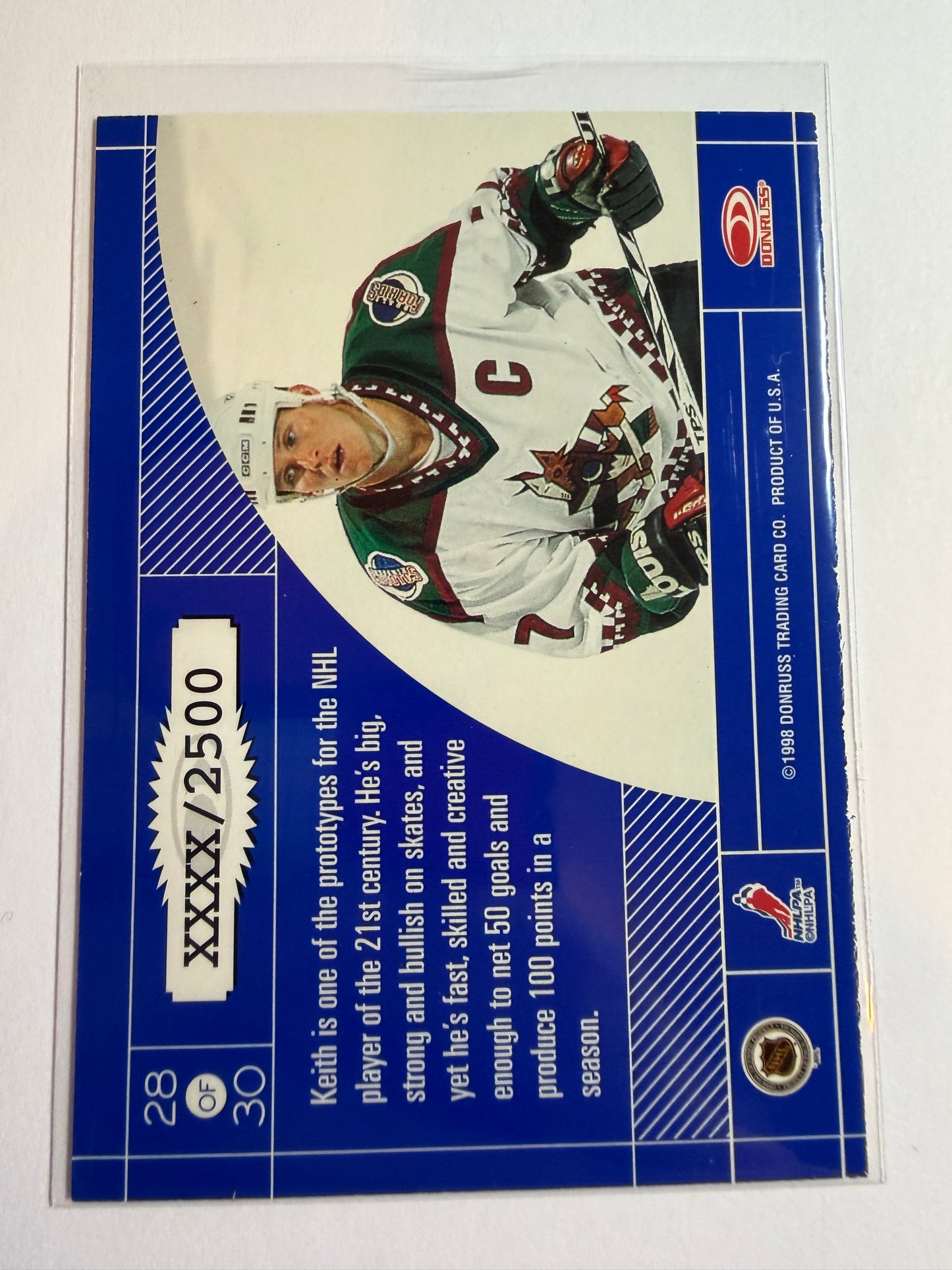 KEITH TKACHUK - 1997 Donruss Elite Craftsmen #28, xxxx/2500